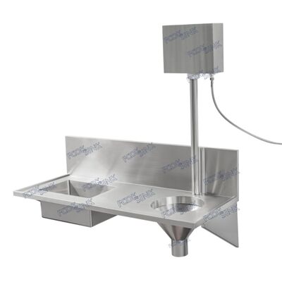 Custom Sluice Hopper Sink for Hospital Clinic Lab Lavamanos Quirurgico Acero 316 Wall Mount Scrub Sink 304 Stainless Steel Workstation Hand Wash Basins 1600x560mm