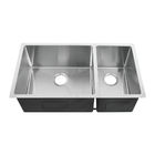 Household Double Bowl Undermount Sink , Kitchen Prep Sink With Large Capacity