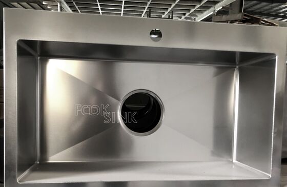 लोकप्रिय कोरियाई शैली टॉप माउंट सिंक 860x520 मिमी 185 मिमी ड्रेन छेद के साथ उभरा रसोई सिंक मधुमक्खी नाली नैनो सिंक खरोंच प्रतिरोधी Ss304 अपार्टमेंट फ्लैट के लिए स्टेनलेस स्टील सिंक