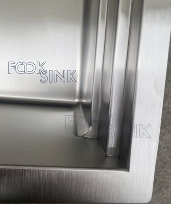 Commercial Long 40/50inch Handmade Stainless Steel Kitchen Sink Set Undermount Single & Double Bowl Workstation Sink Brushed Surface