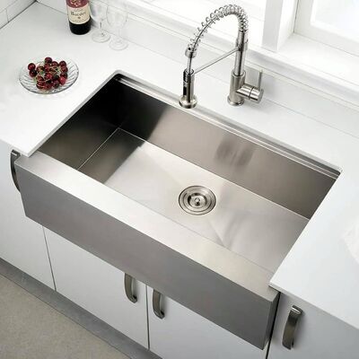 Heavy Duty Pvd Black Apron Front Sinks Farmhouse Thickend Popular USA Style Wholesaler Workstation Kitchen Sinks For Hotel House