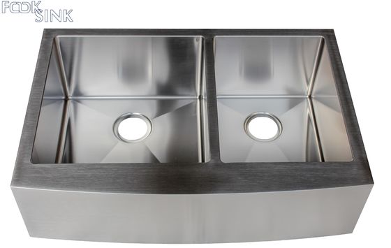 Modern Farmhouse Apron Front Stainless Steel 304 Double Bowl Kitchen Sink